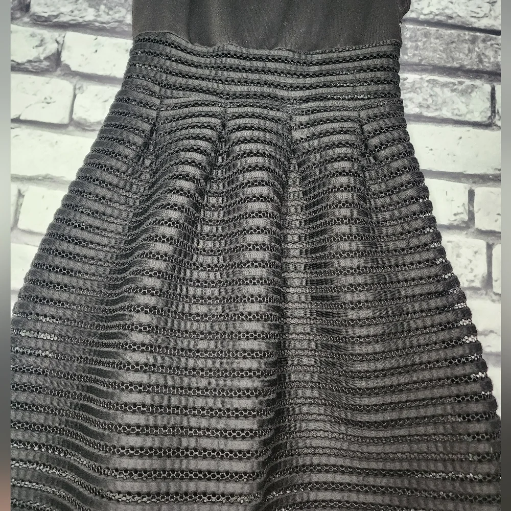 Poetry Black Textured Mini Dress - S - Picture 3 of 6